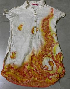 🔥 Make a offer Sunset Flame Linen Shirt Dress 🔥
