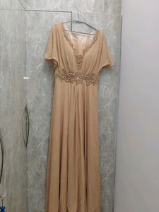 **PRICE DROP** Beige Color Brand New Gown/1piece D