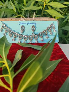 Oxidized Silver Necklace &amp; Earring Set