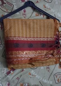 Beautiful Yellow Saree with Red Border