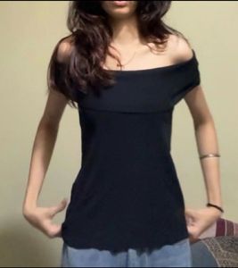 Black Off-Shoulder Top