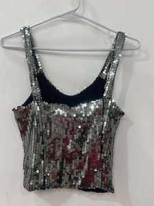 Sparkling Sequin Crop Top