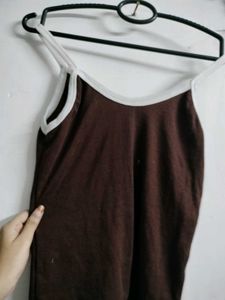 Ribbed Tank Top with Contrast Trim