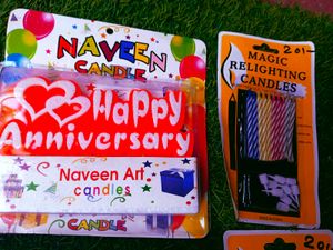 Naveen Art Candles: Happy Anniversary &amp; Magic