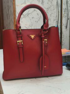 Prada Luxury Red Leather Handbag ❤️