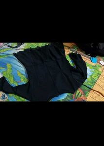 Black peplum top streachable