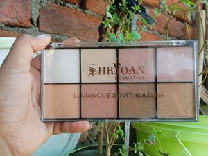 🥳 Beutiful 8 Shades Highlighter Palette