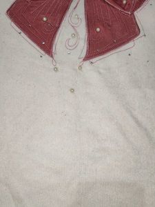 Cute Bow Detail Long Sleeve Top