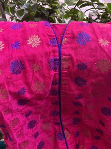 Women’s Banarasi Silk Kurta Pink