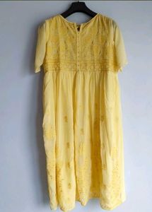 Yellow Chikankari Kurta