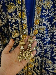 Embroidered Royal Shrug
