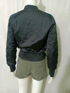 Women's Stylish Black Bomber Jacket Fixed Price