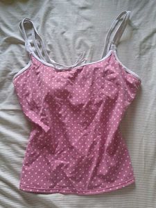 Cute Pink Polka Dot Cami Top