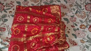Beautiful Red Bandhej Lehenga 💃💃