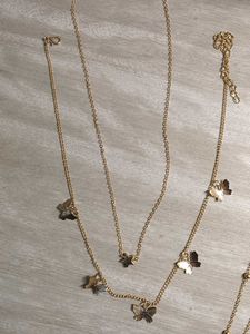 Chic Gold Tone Layered Necklaces