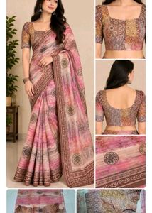Sarees with matching  stitched blouses