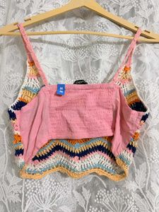 Zudio Knit Beach crop top
