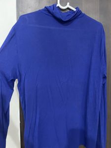 Royal Blue Turtleneck Top