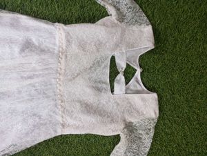 Elegant White Lace Maxi Dress
