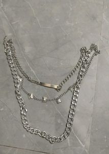 Layered Silver Chain Necklace