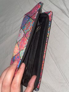 Multicolor Printed Clutch Wallet – Boho Style