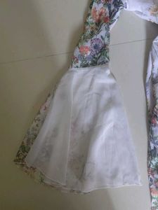 Boho Floral Bell Sleeve Short Kurti