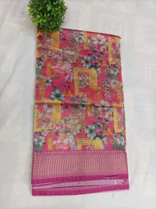 Vibrant Floral Print Saree( New with blouse)