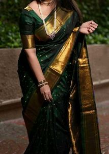 Green Paithani saree