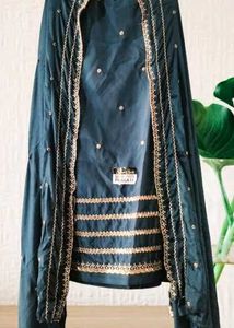 peacock colour suit with dupatta eithu