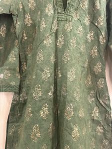 Olive green kurta