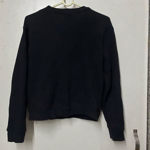 Classic Black Waffle Knit Sweater