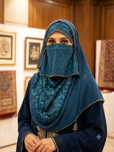 Elegant Navy Blue hijab or stole
