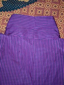Purple Button-Up Shirt with collar