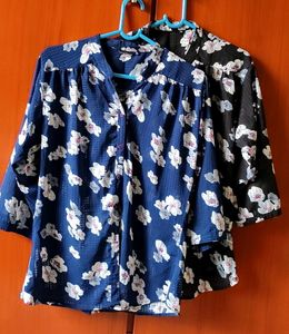Combo Of Two Floral Shirts For Women