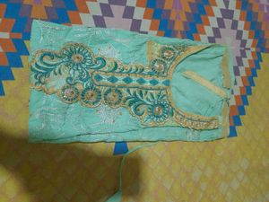 Elegant Mint Green Embroidered Kurta