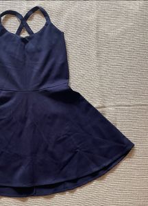 Navy Blue Fit and Flare Dress