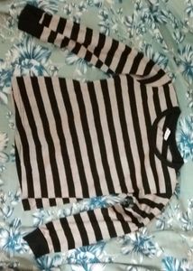 Black And White stripes 👕 T-shirt For Boys