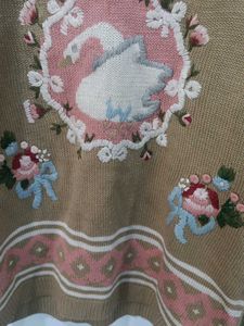Floral Embroidered Knit Sweater