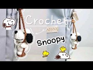 Crochet Snoopy Keychain