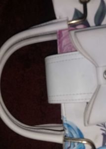 White Floral Bow Handbag+freegift 🎁🎀