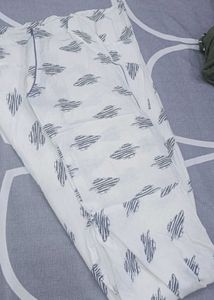 White Tunic with Abstract Print gown