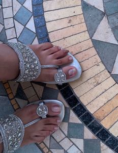 Sparkling Silver Embellished Sandals