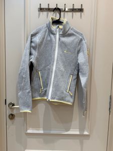 Men's Grey Fleece Zip-Up Jacket