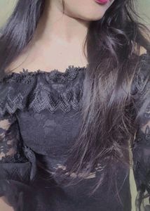 🖤Black Net Off Shoulder Dress