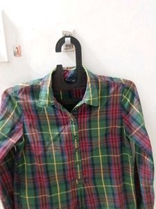 Tartan Plaid Button-Up Shirt, original quality