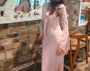 Elegant savana Pink Lace Dress [XS size]