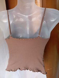 Ribbed Lettuce Trim Crop Tank