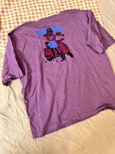 Purple Graphic Print T-shirt
