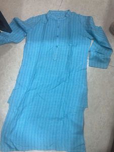 kids Blue Striped Kurta