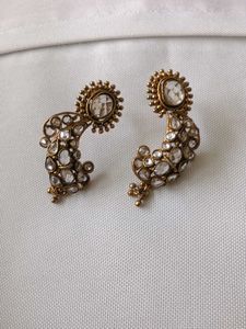 Elegant Crystal Jhumka Earrings